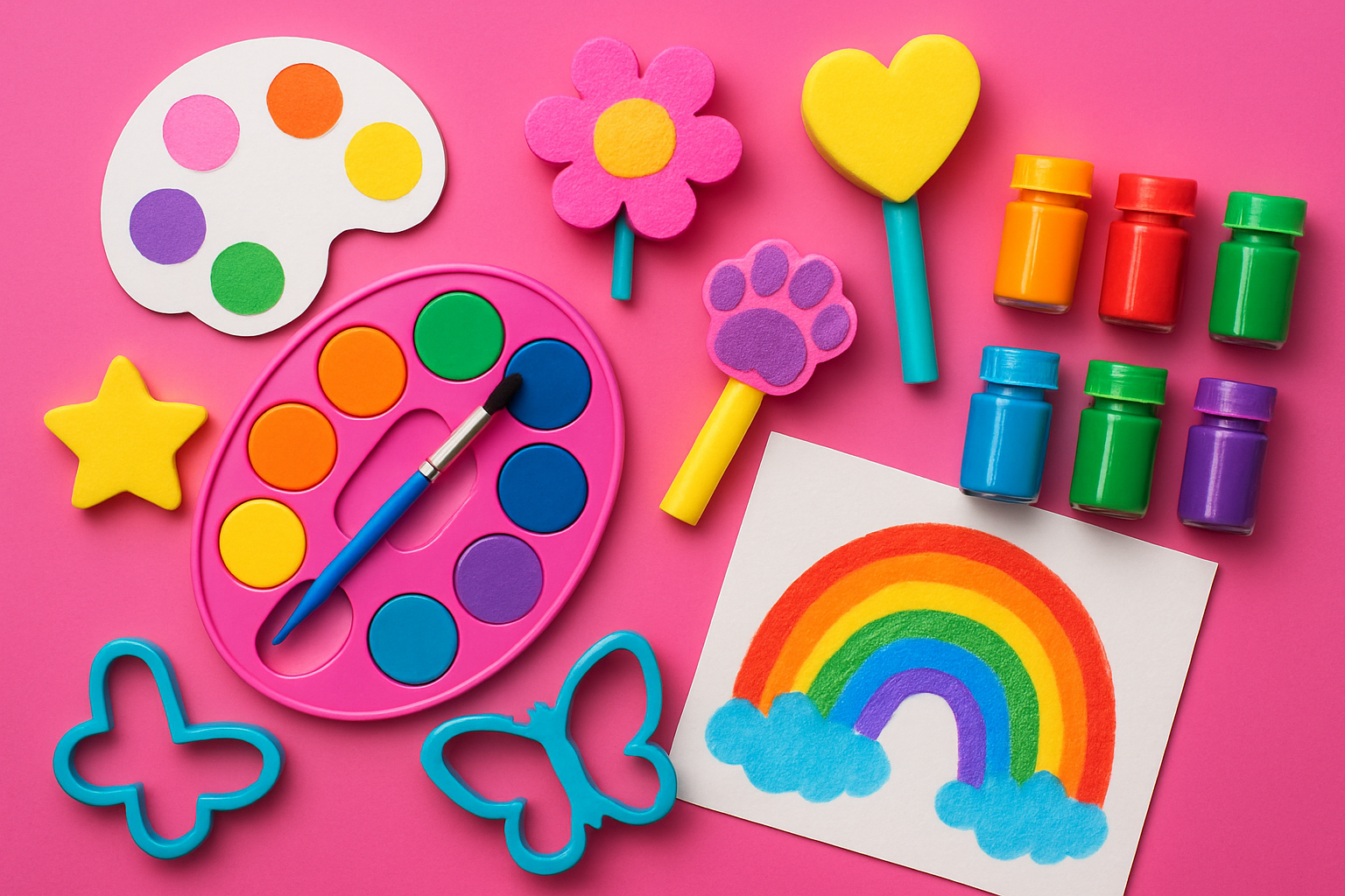 Kit de pintura para niñas con colores vibrantes y accesorios divertidos